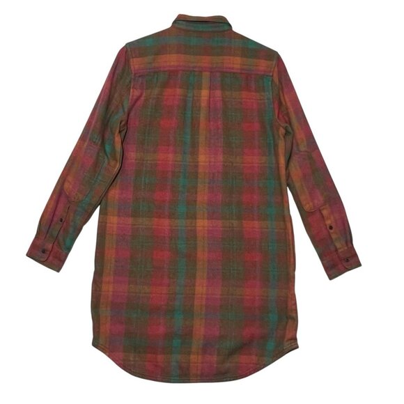 Toad & Co Women Bodie Plaid Flannel ShirtDress Long Sleeve Small Size Pockets - Picture 3 of 13